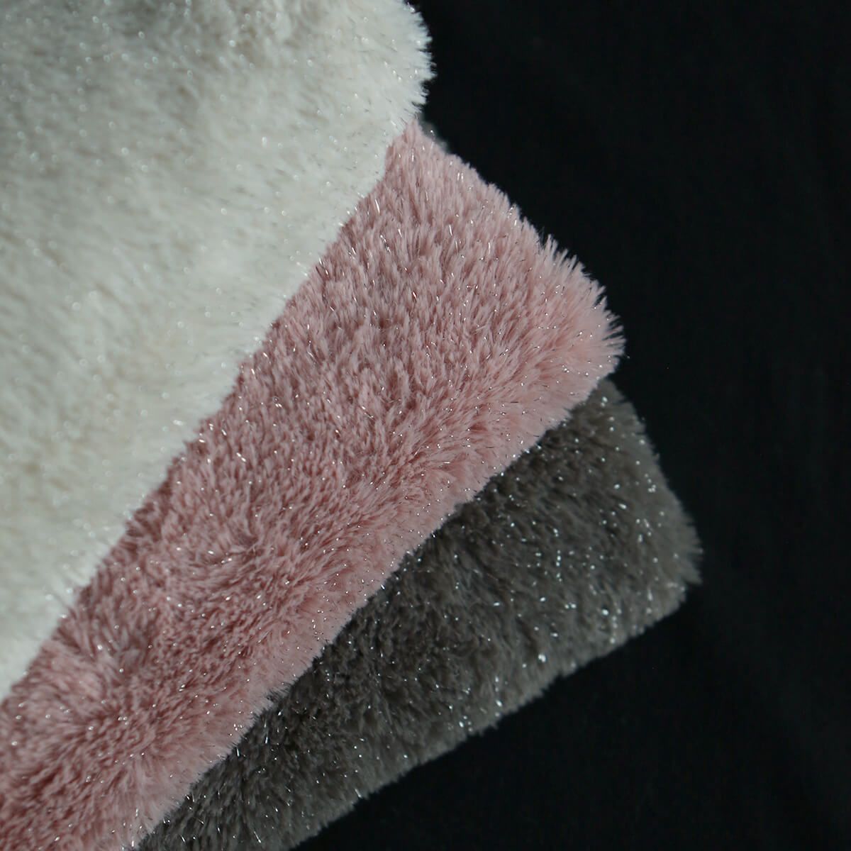 Meora - fausse fourrure / moumoute sherpa lurex écru