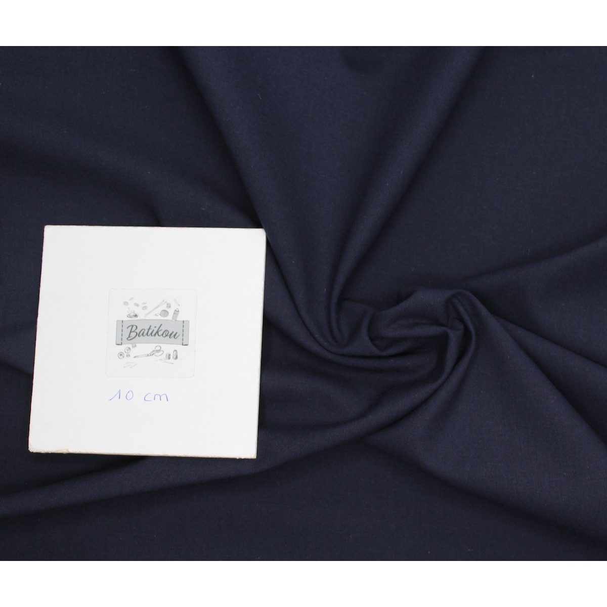 Popeline de coton douce qualité SWEET coloris uni bleu marine