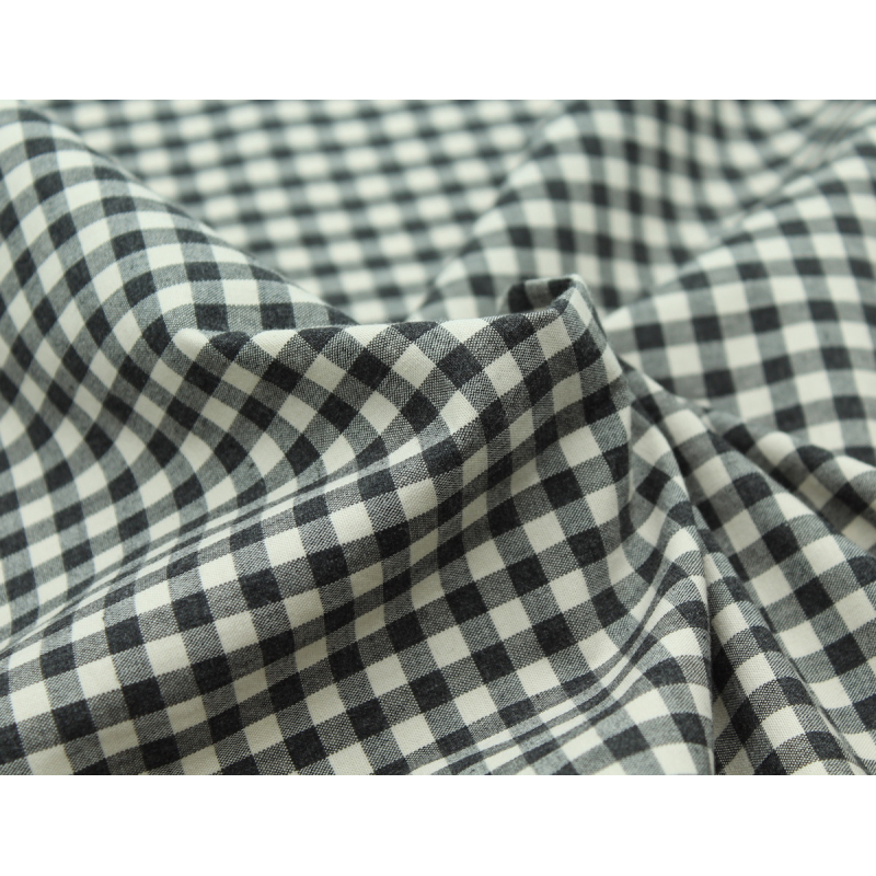 Coton vichy chiné écru carreaux 5mm
