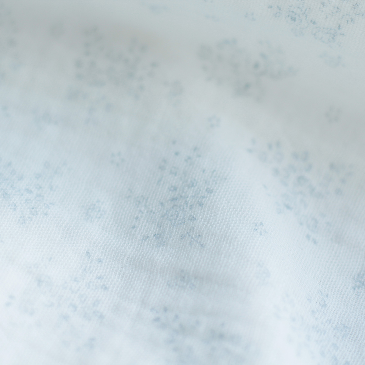 copy of Clémence - Double gaze de coton BIO blanc motif fleuri rose