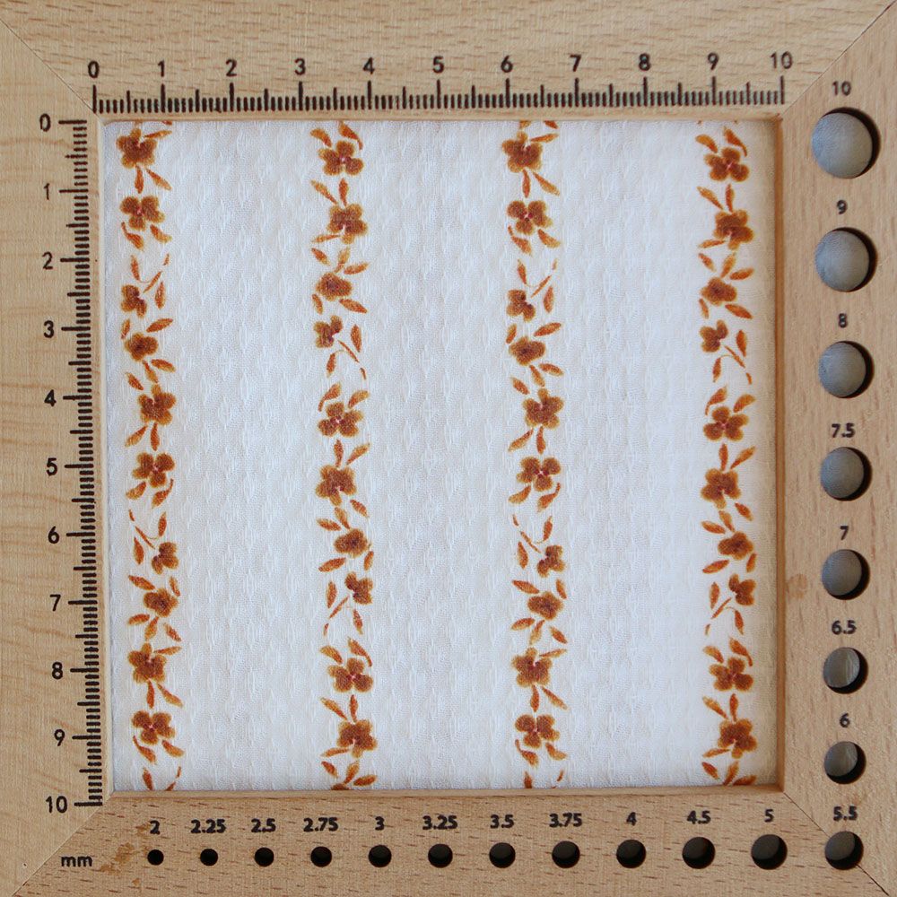 Alicia - Tissu coton texturé imprimé ambre