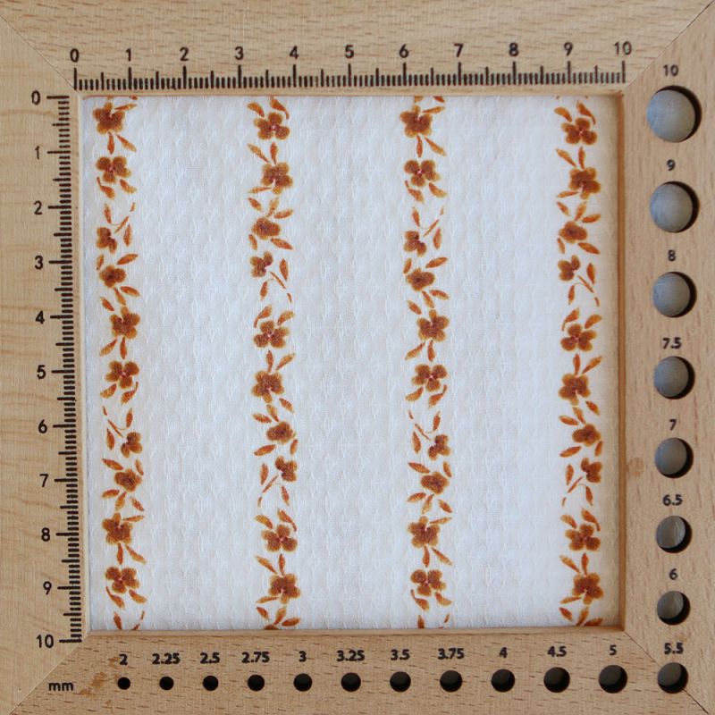 Alicia - Tissu coton texturé imprimé ambre