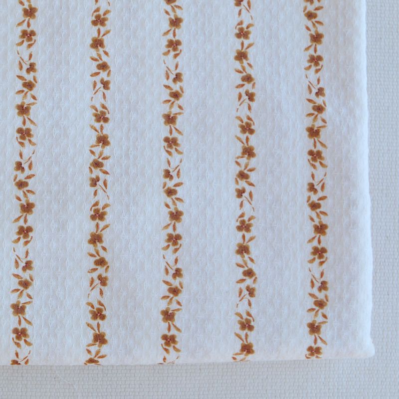 Alicia - Tissu coton texturé imprimé ambre