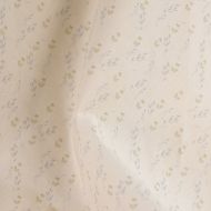 Holly - Popeline douce coton organique fond ivoire fleurs légères