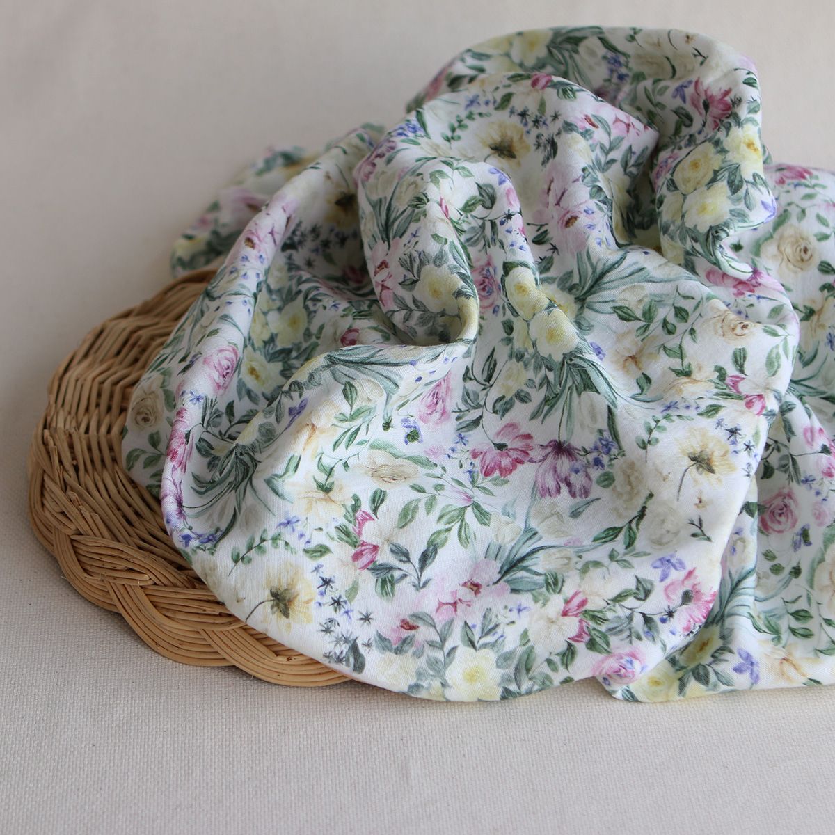 copy of Sephora - Double gaze de coton BIO fleuri aquarelle