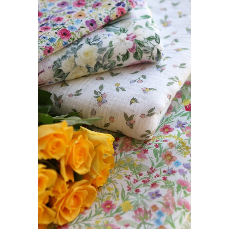 copy of Sephora - Double gaze de coton BIO fleuri aquarelle