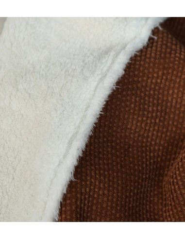 Norton - Velours à côtes doublé moumoute / fourrure écureuil