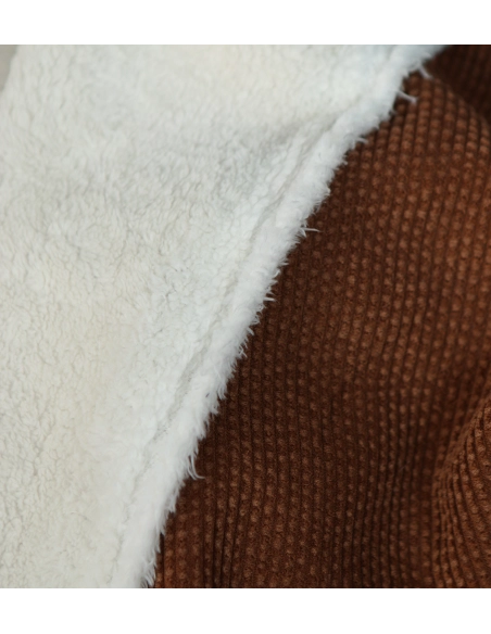 Norton - Velours à côtes doublé moumoute / fourrure écureuil