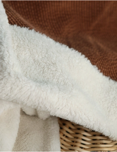 Norton - Velours à côtes doublé moumoute / fourrure écureuil