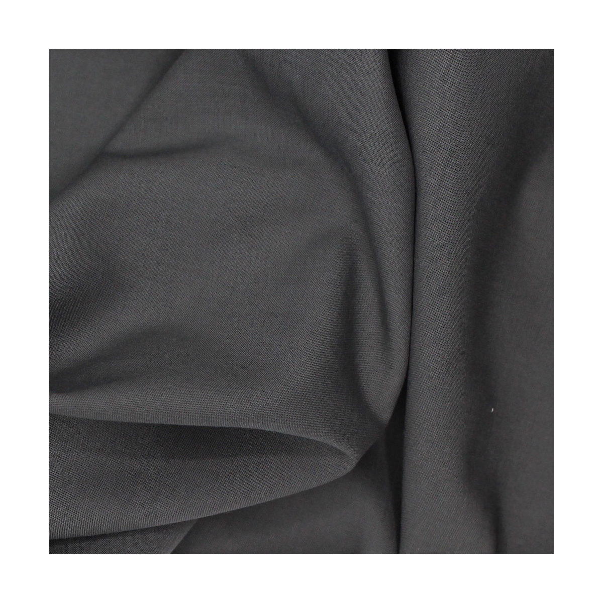Voile de coton organique uni coloris gris acier