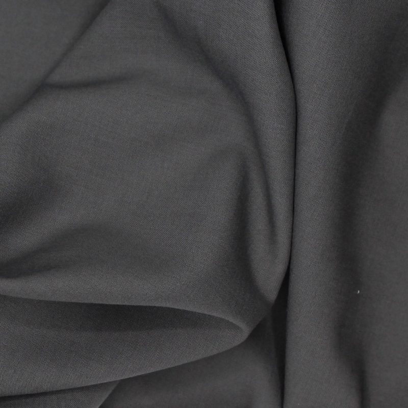 Voile de coton organique uni coloris gris acier