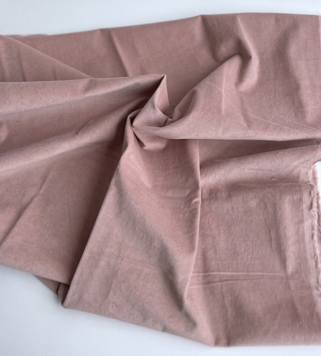 Velours milleraies stretch coton coloris vieux rose Batikou - 3