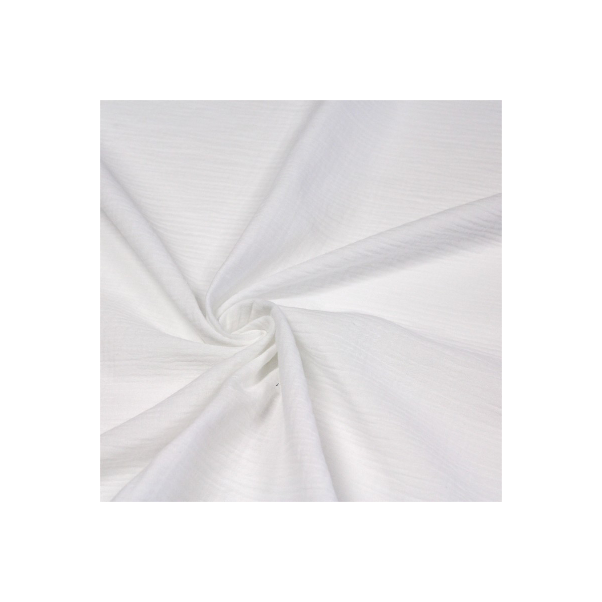 Double gaze de coton BIO unie blanc
