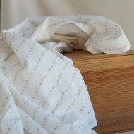 Alicia - Tissu coton texturé imprimé beige