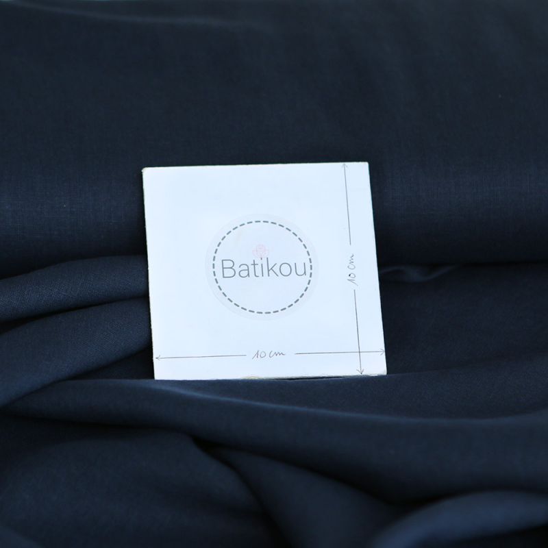 Lin lavé fin coloris bleu marine