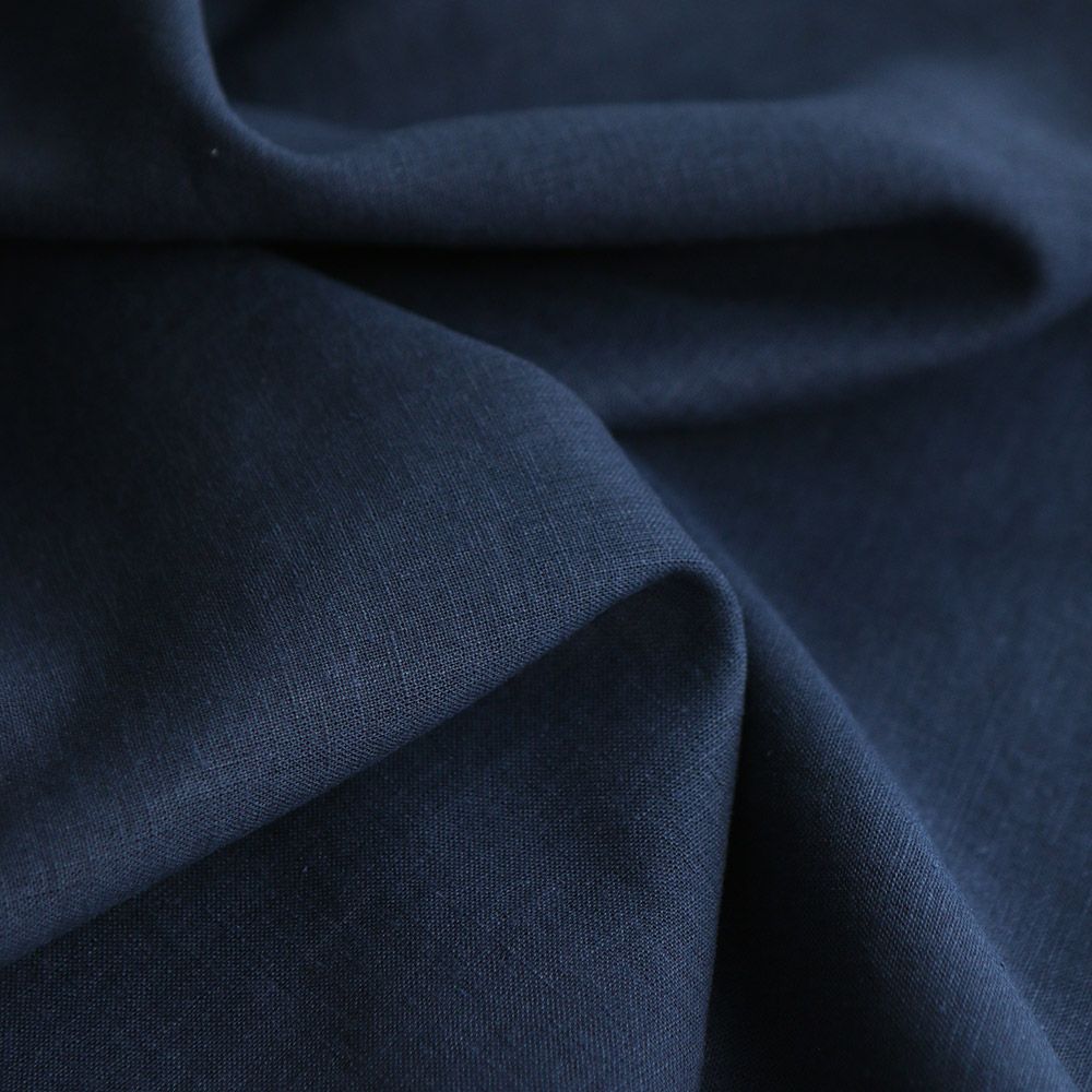 Lin lavé fin coloris bleu marine