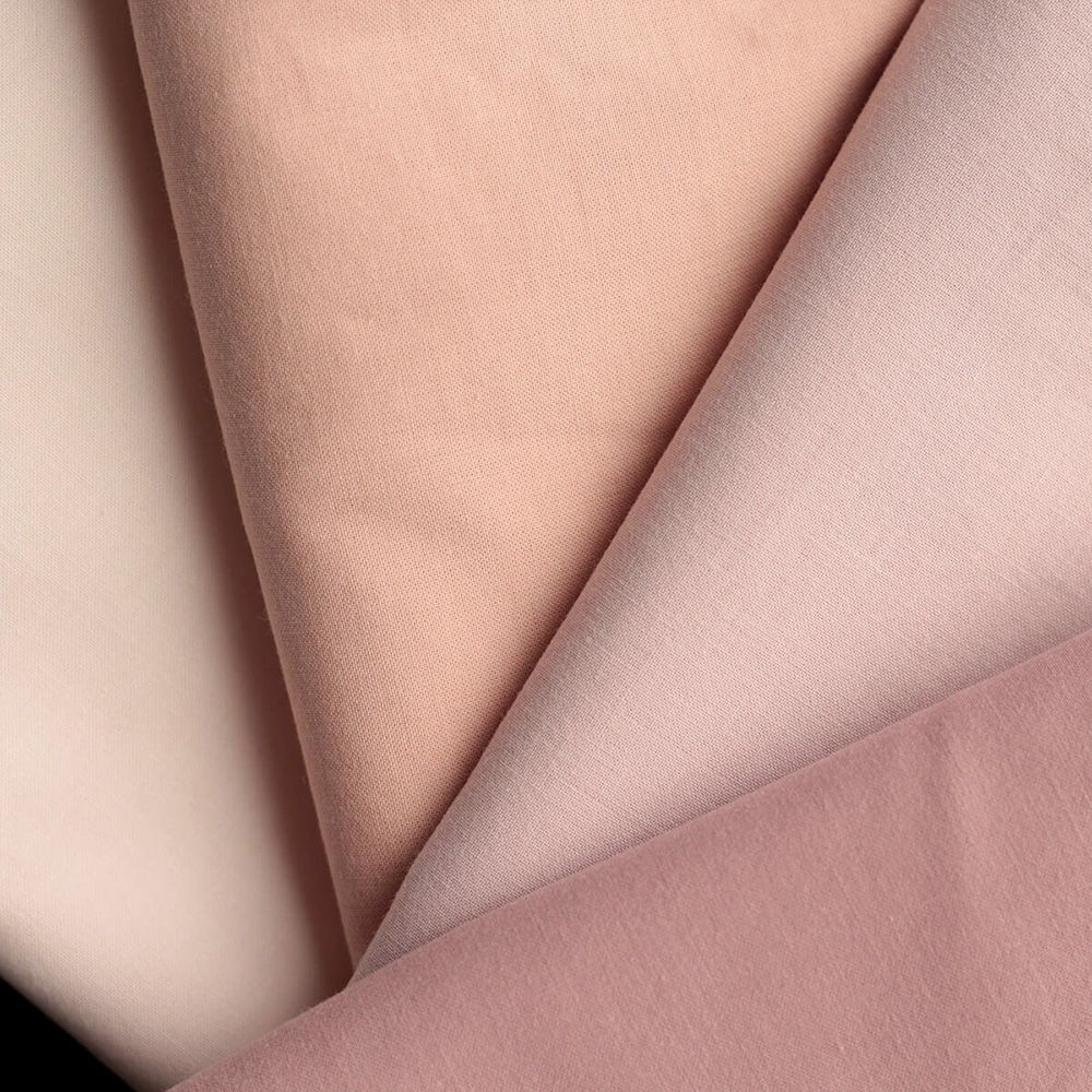 Popeline coton douce qualité SWEET coloris uni vieux rose