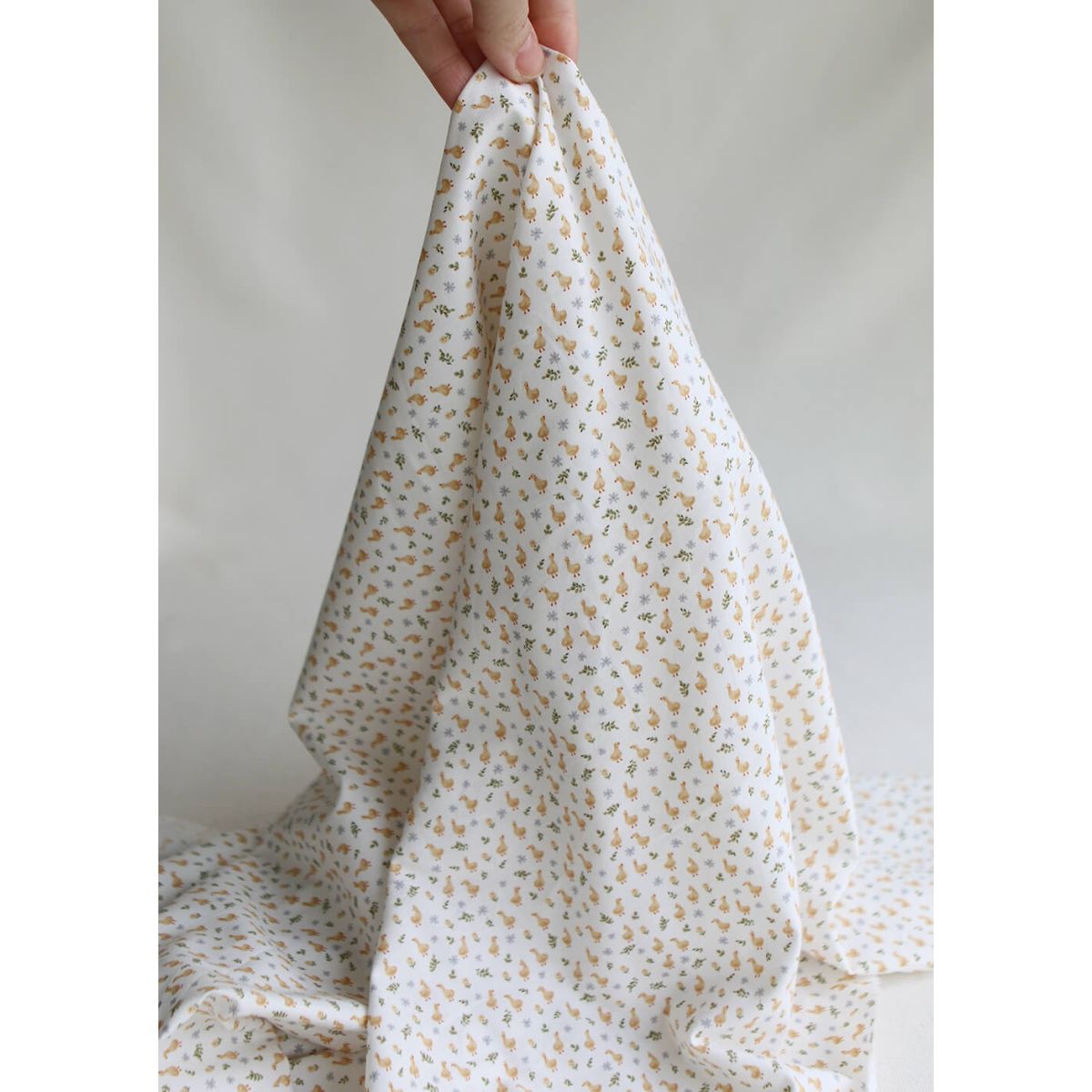 Popeline de coton BIO imprimé Canetons