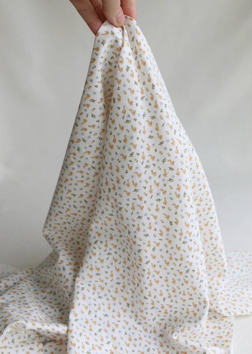 Popeline de coton BIO imprimé Canetons