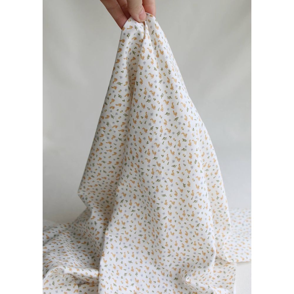 Popeline de coton BIO imprimé Canetons