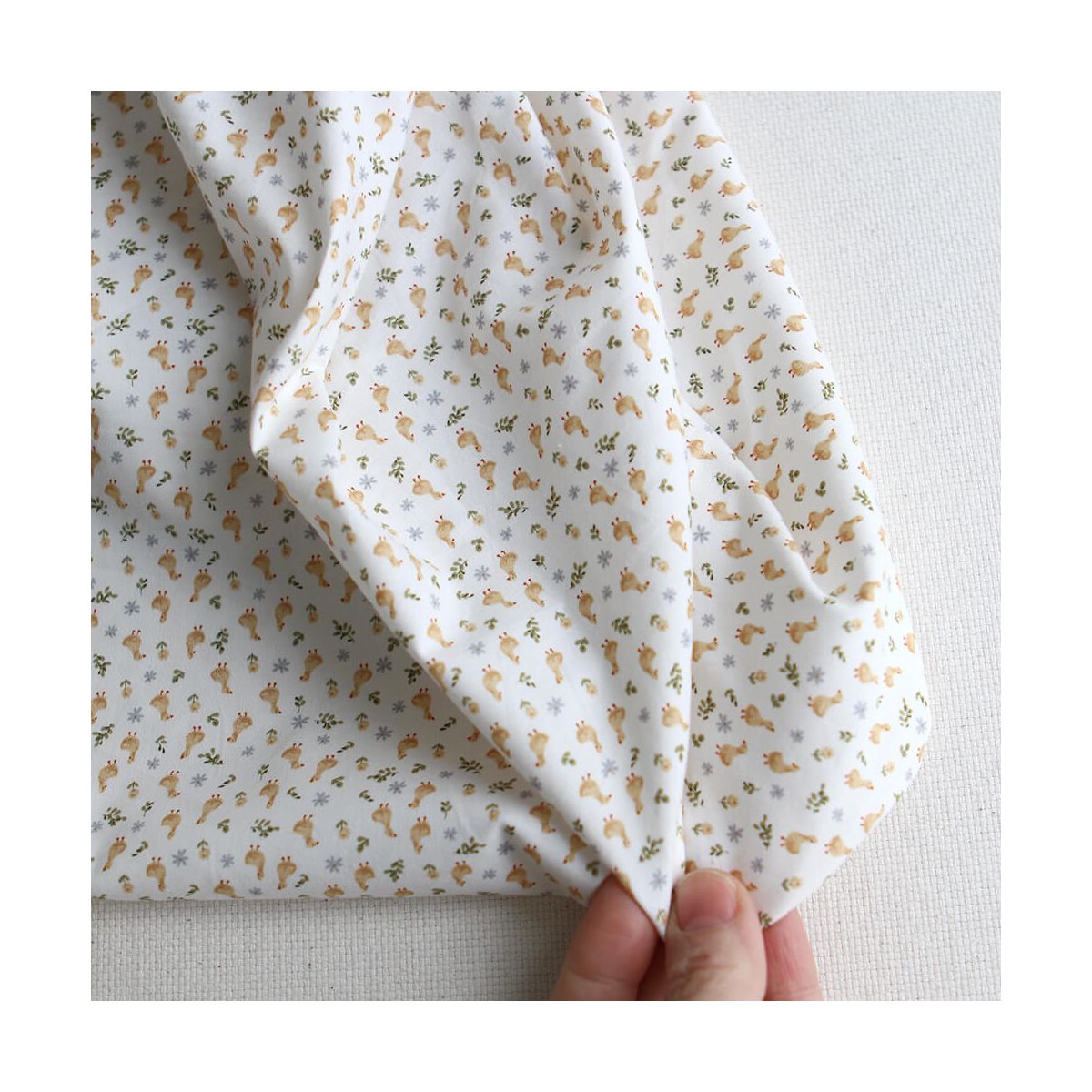 Popeline de coton BIO imprimé Canetons