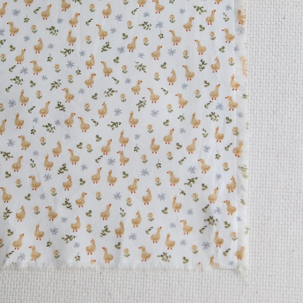 Popeline de coton BIO imprimé Canetons