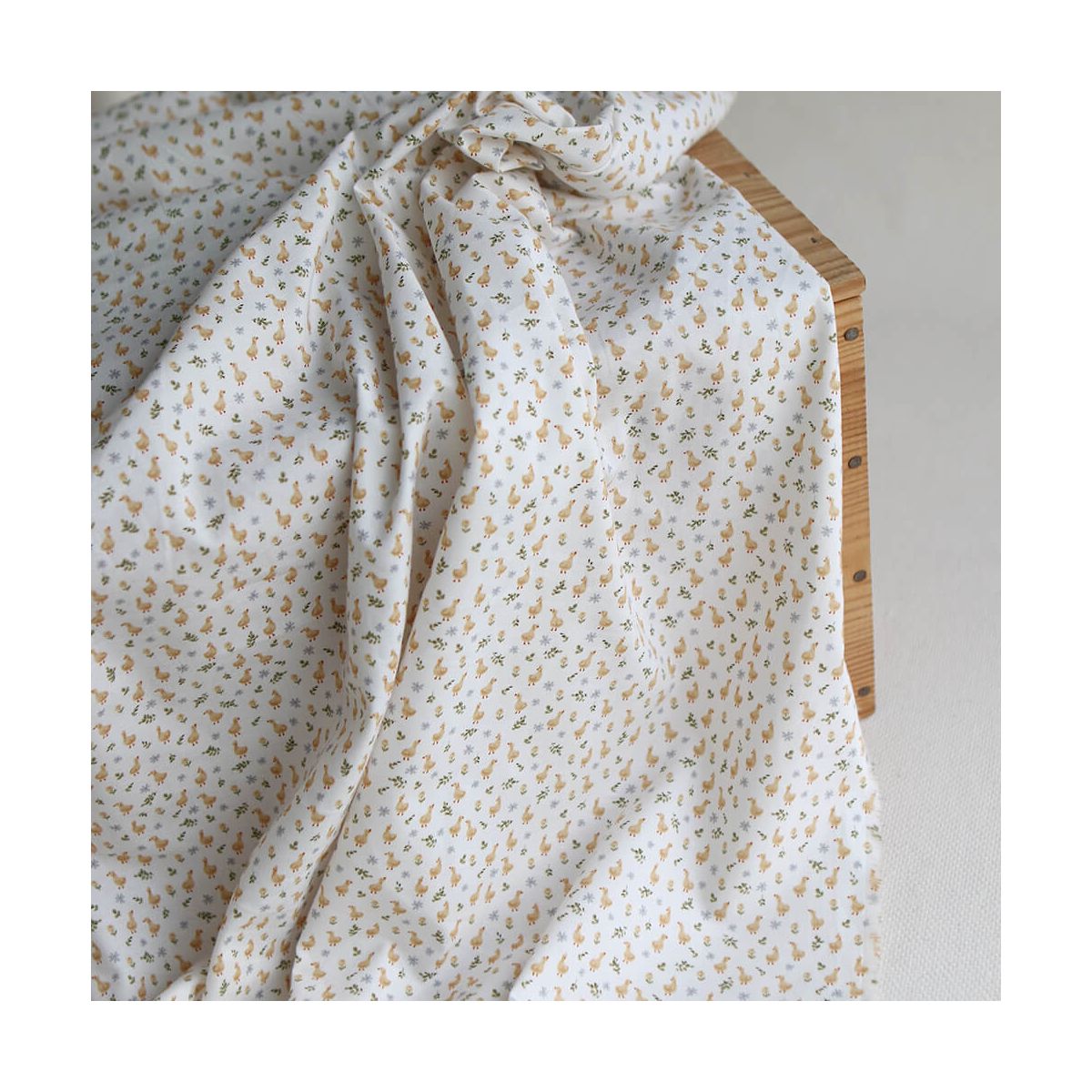 Popeline de coton BIO imprimé Canetons