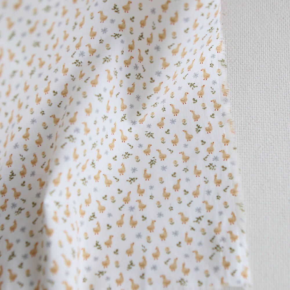 Popeline de coton BIO imprimé Canetons