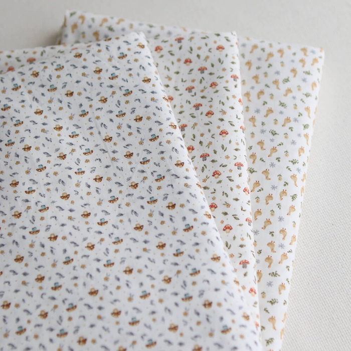 Popeline de coton BIO imprimé Canetons