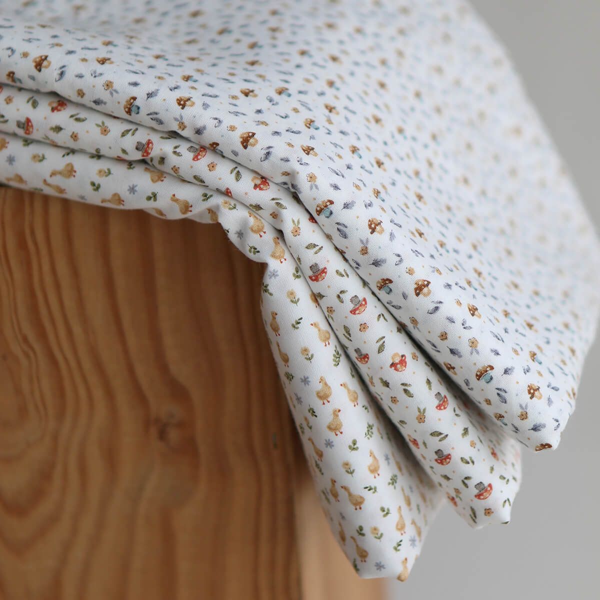 Popeline de coton BIO imprimé Canetons