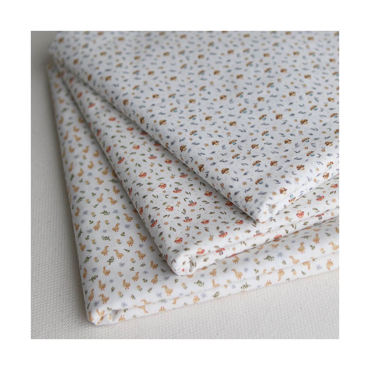 Paco - Popeline de coton BIO imprimé Canetons