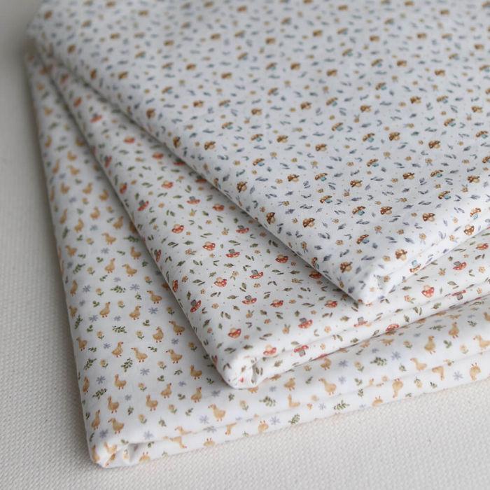 Paco - Popeline de coton BIO imprimé Canetons