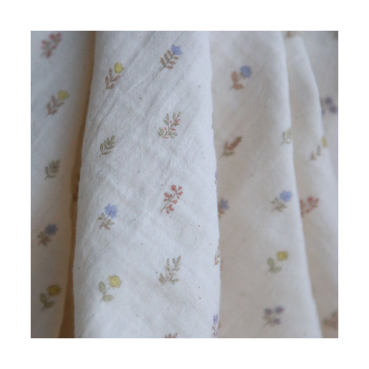 Lyséa - Double gaze de coton motif feuillage et agrumes