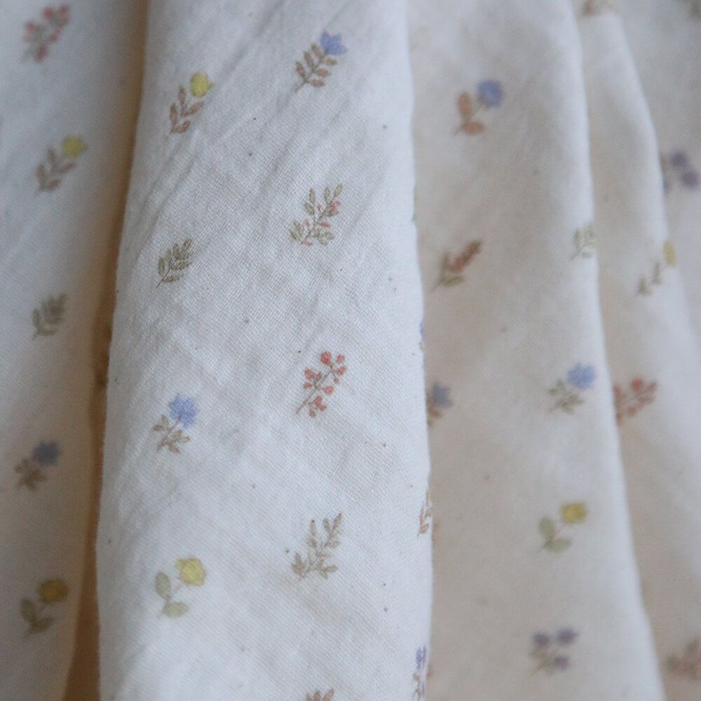 Lyséa - Double gaze de coton motif feuillage et agrumes