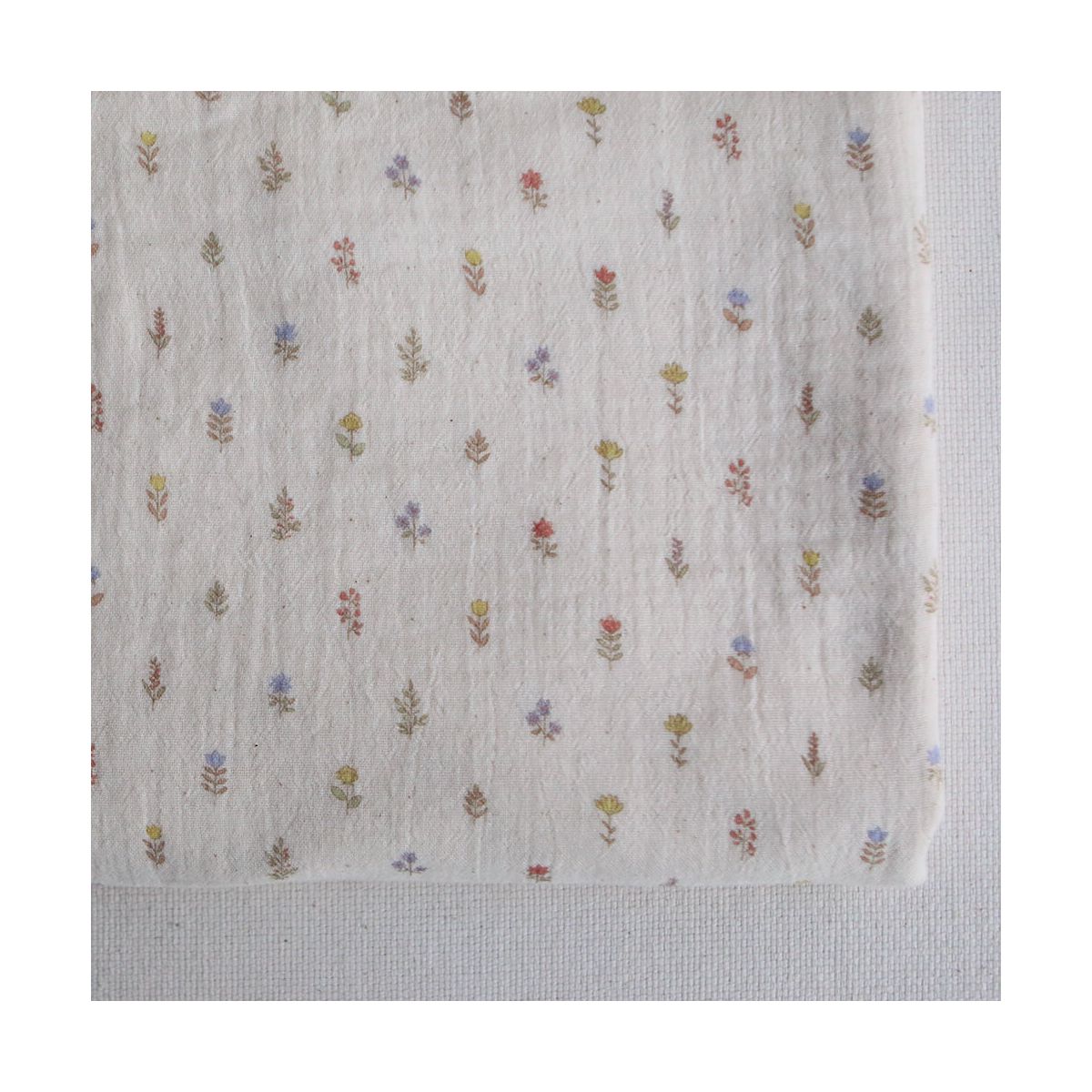 Lyséa - Double gaze de coton motif feuillage et agrumes