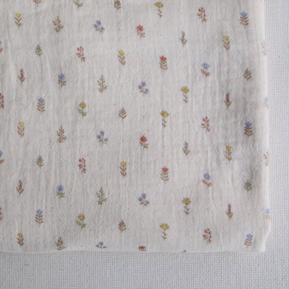 Lyséa - Double gaze de coton motif feuillage et agrumes