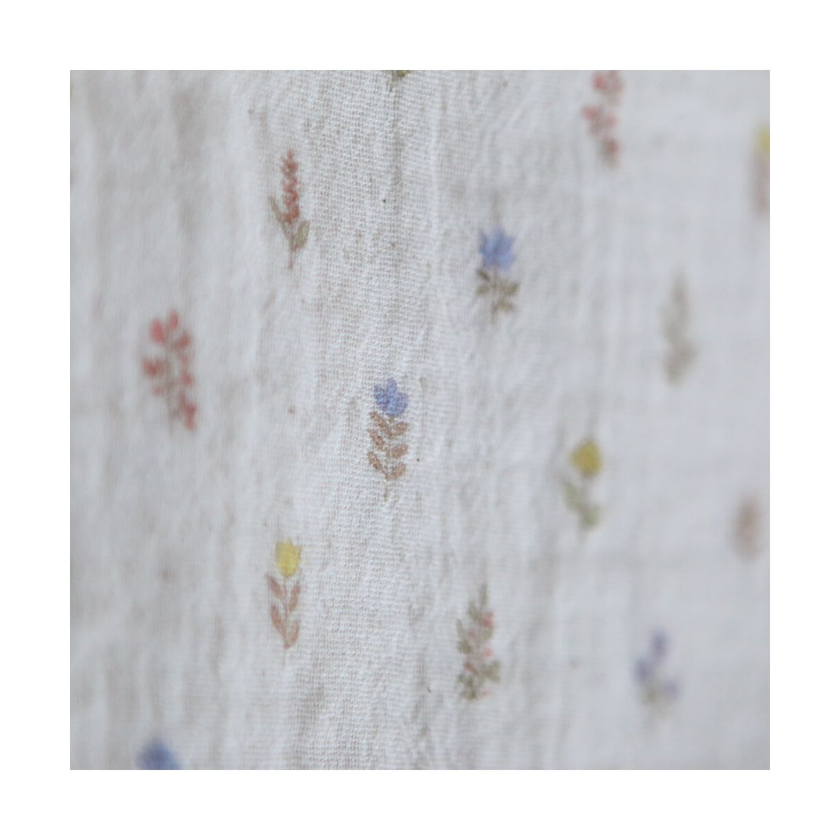 Lyséa - Double gaze de coton motif feuillage et agrumes