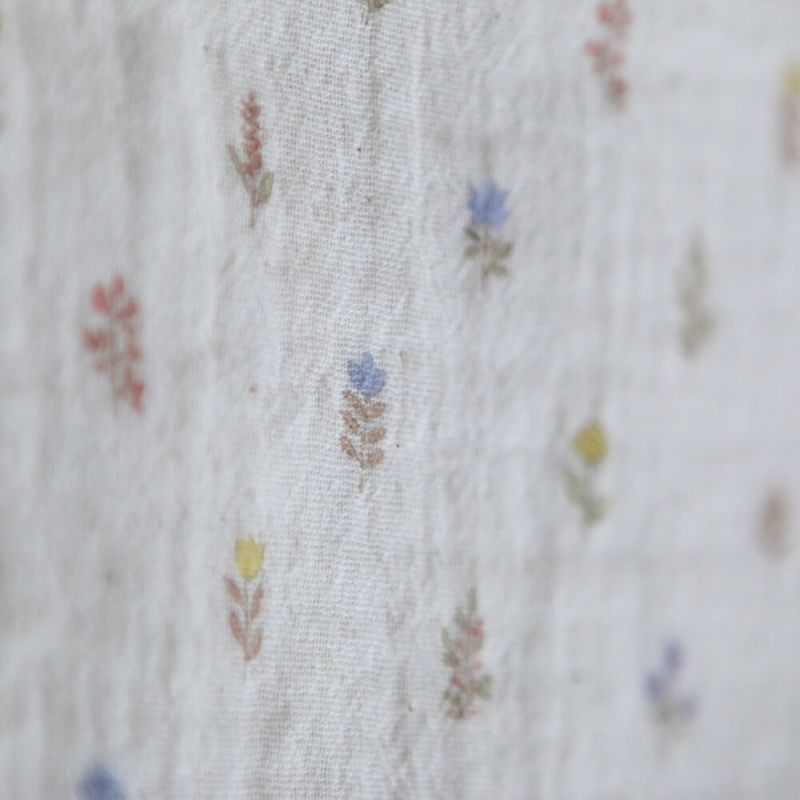 Lyséa - Double gaze de coton motif feuillage et agrumes