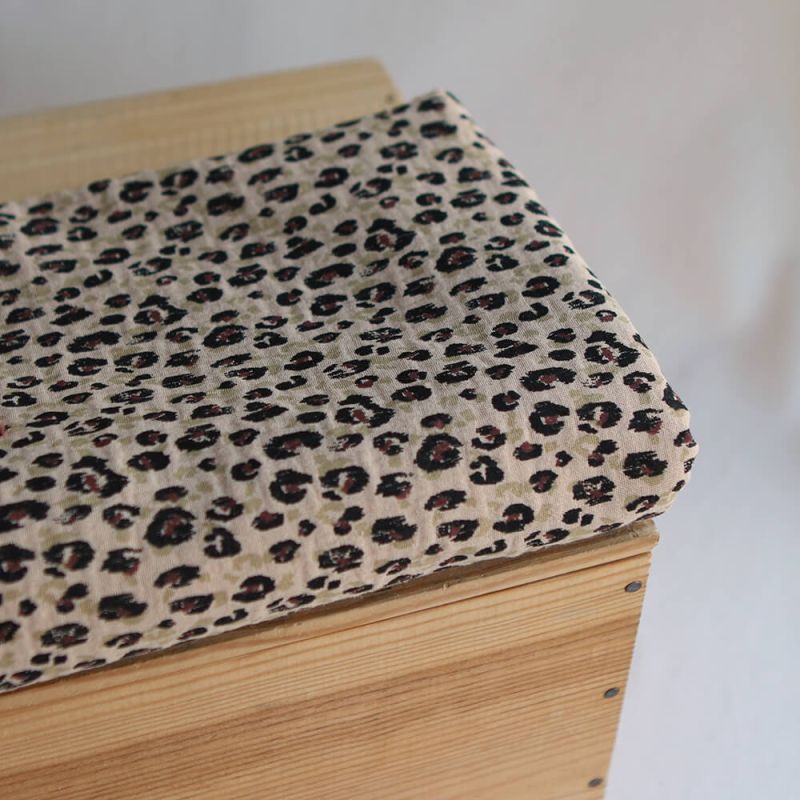 Karli - Double gaze de coton graou fond camel