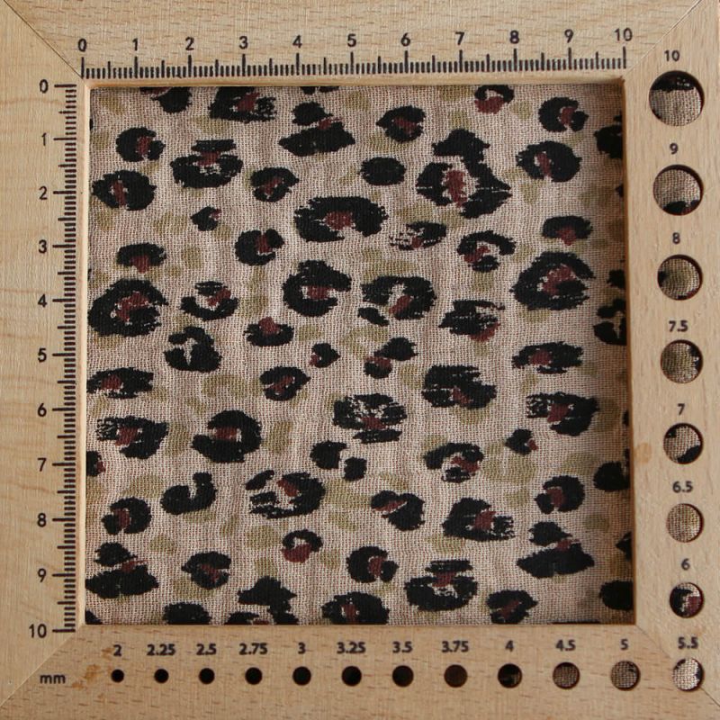 Karli - Double gaze de coton graou fond camel