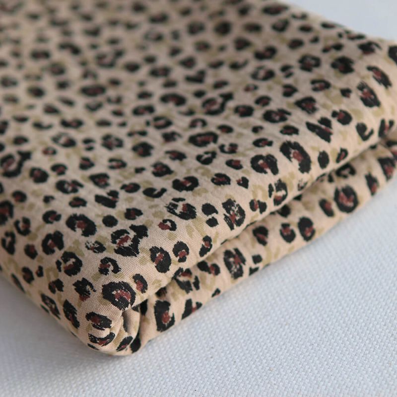 Karli - Double gaze de coton graou fond camel