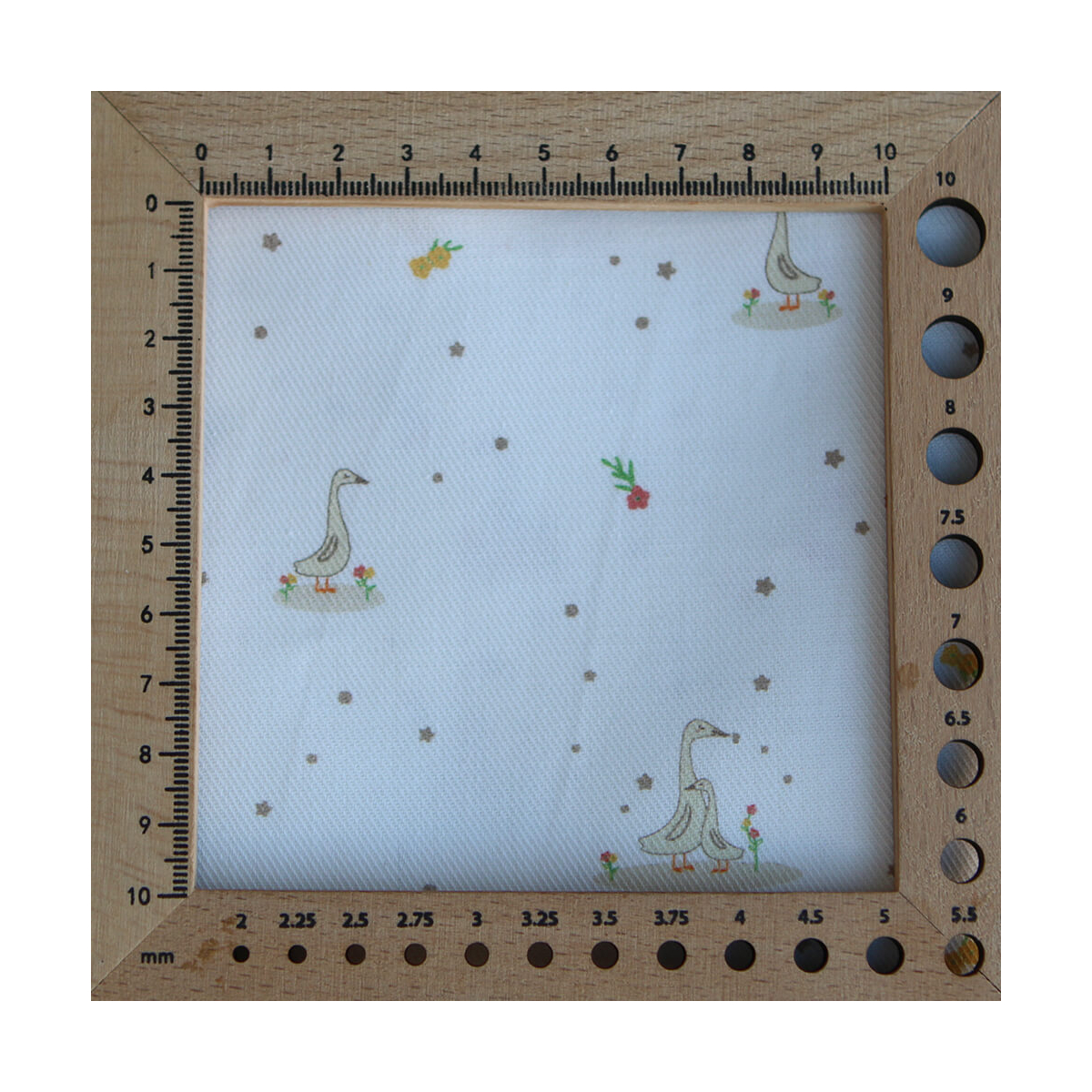 Pimprenelle - Tissu sergé / twill de coton organique imprimé oies