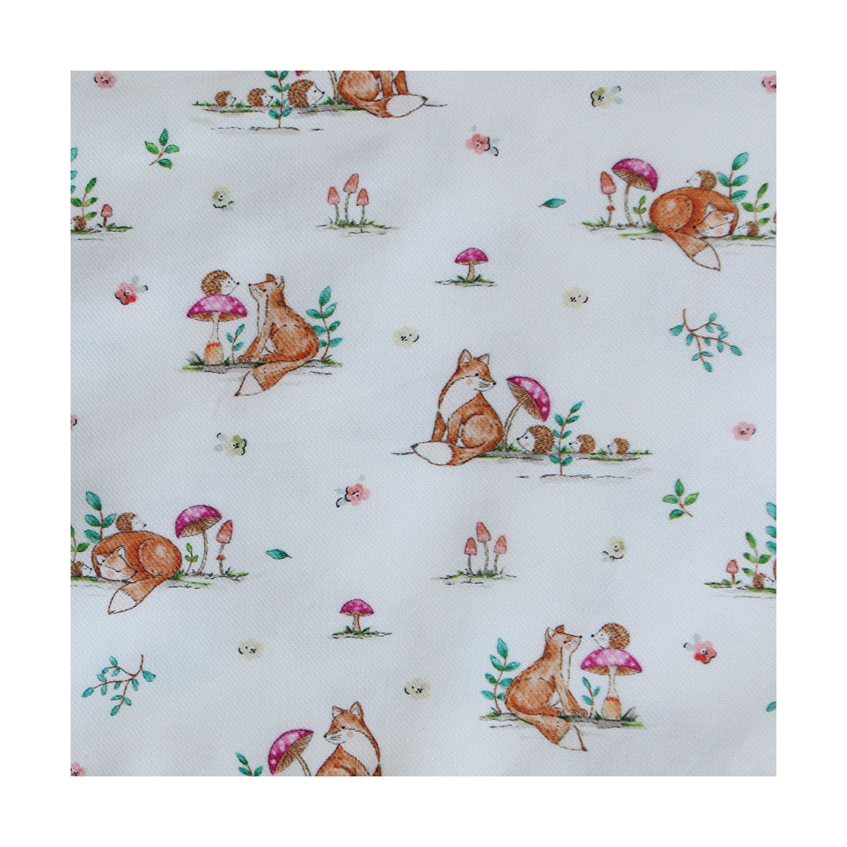 Rouxie - Tissu sergé / twill de coton organique imprimé renards