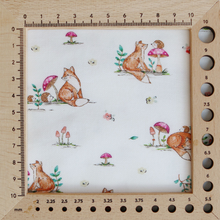 Rouxie - Tissu sergé / twill de coton organique imprimé renards