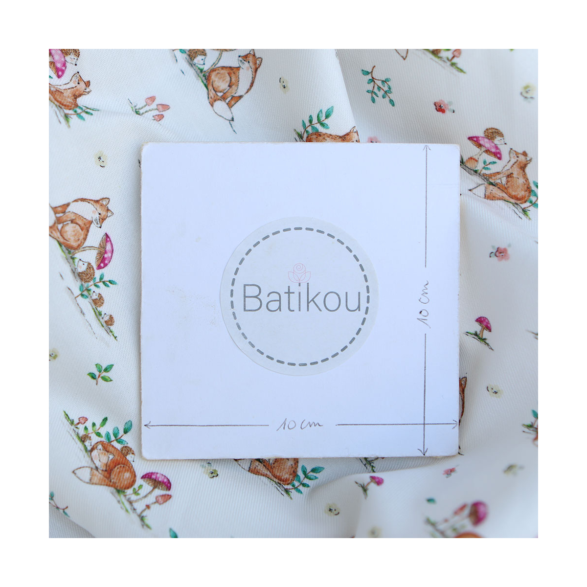 Rouxie - Tissu sergé / twill de coton organique imprimé renards