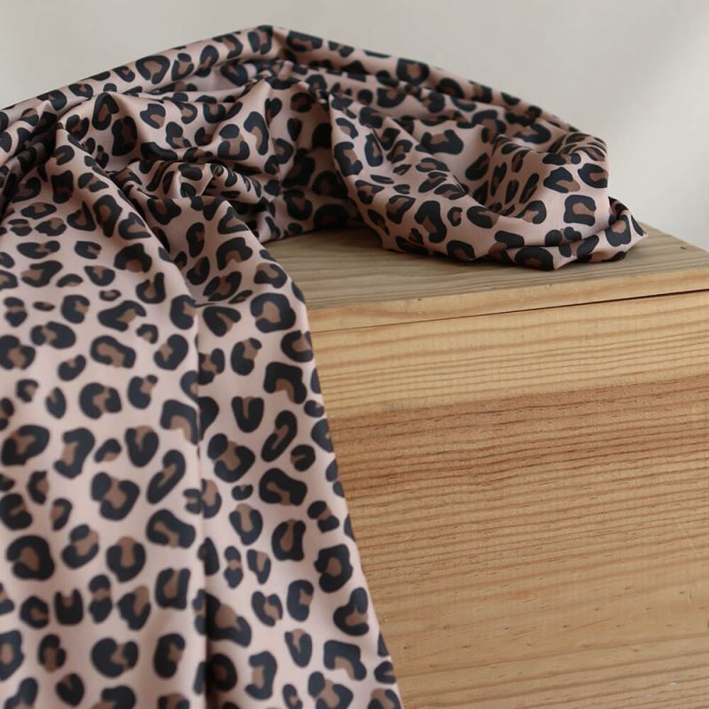 Lea - Tissu Lycra (maillot de bain) UPF50 exclusif graou fond nude