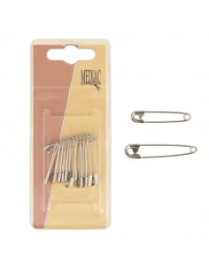 Épingles de sûreté acier argent 12 pièces