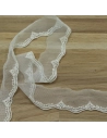 Galon tulle souple broderie coton brodé 40mm x 1m
