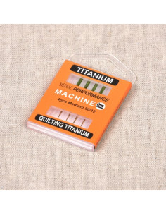 Boîte de 4 aiguilles machine quilting titane MEDIAC Performance taille 80/12