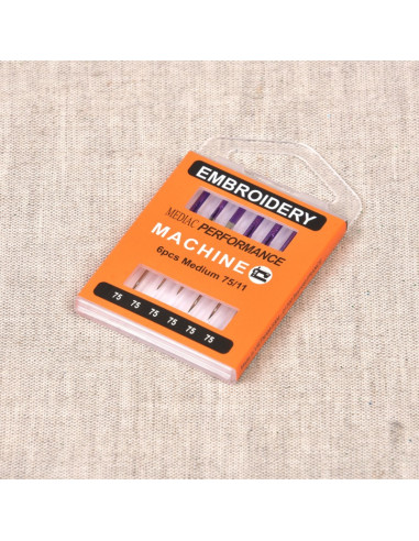 Aiguilles machine à broder 75/11 boîte de 6 | Batikou